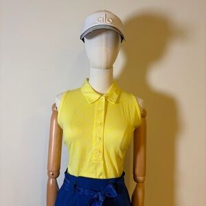 Nike Golf Women’s Sport Polo 7.0 Sleeveless Top - Yellow NWT Size L